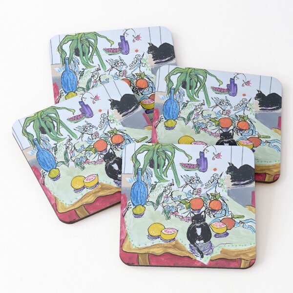 Item preview, Citrus Table Scene & Black Kitties designed and sold by startruth.