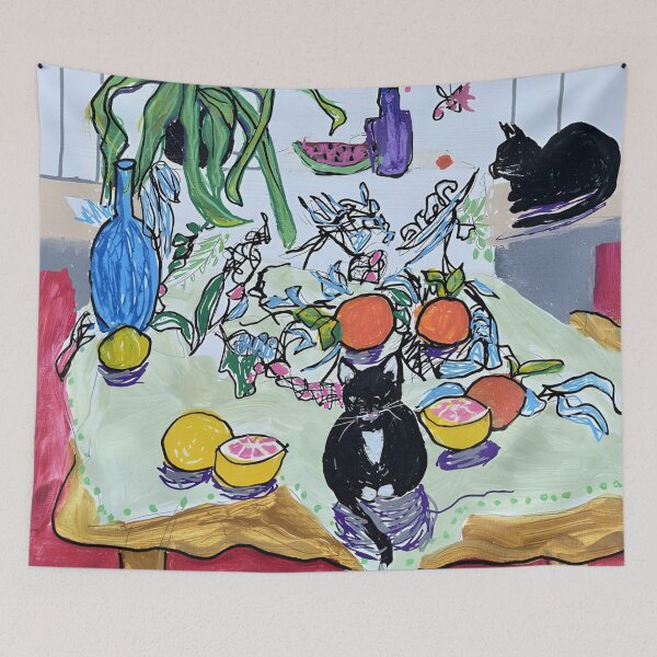 Item preview, Citrus Table Scene & Black Kitties designed and sold by startruth.