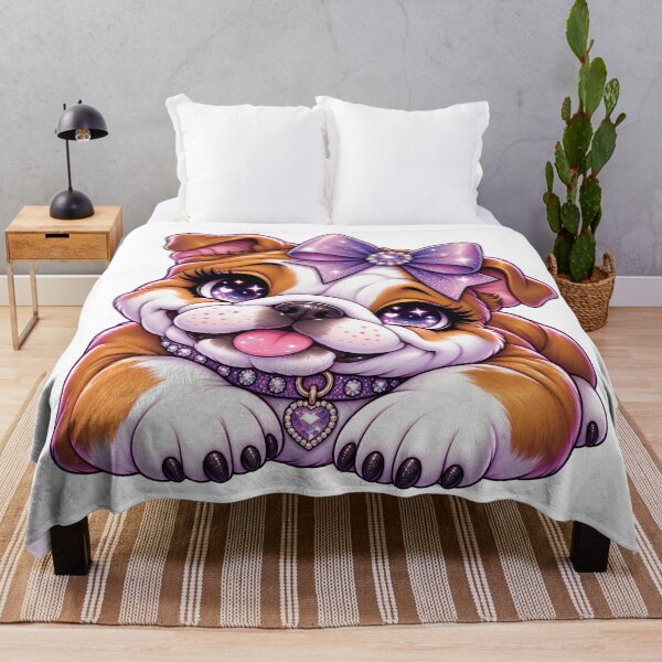Item preview, Purple Glam Chibi Bulldog Puppy designed and sold by Arlinda's Flavour.