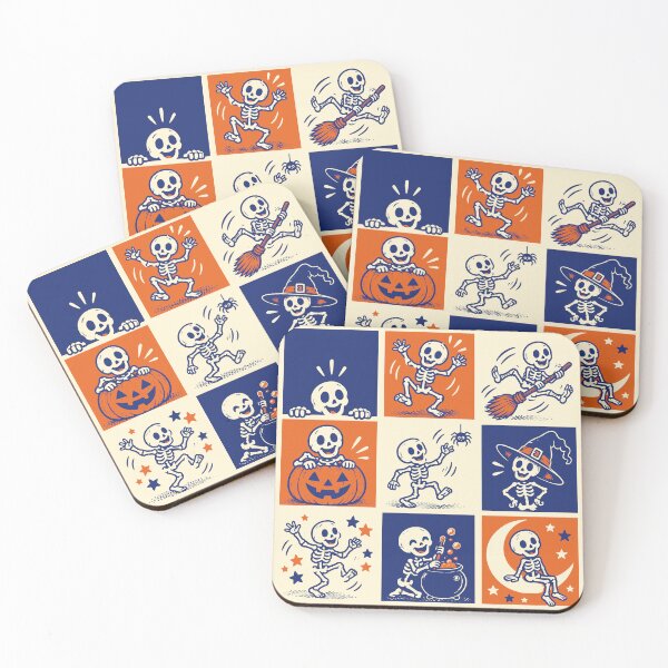 Item preview, Nine Moves of a Dancing Skeleton Grid designed and sold by 89shirts.