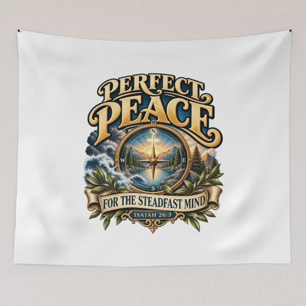 Item preview, Isaiah 26:3 Perfect Peace – Christian Bible Verse designed and sold by FaithArt777.