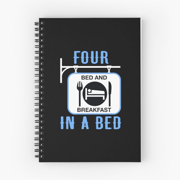Item preview, “Four In A Bed” Hanging Sign (on Black) designed and sold by PawsitiveMum3.