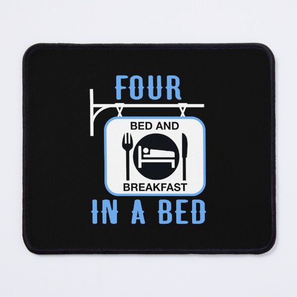 Item preview, “Four In A Bed” Hanging Sign (on Black) designed and sold by PawsitiveMum3.