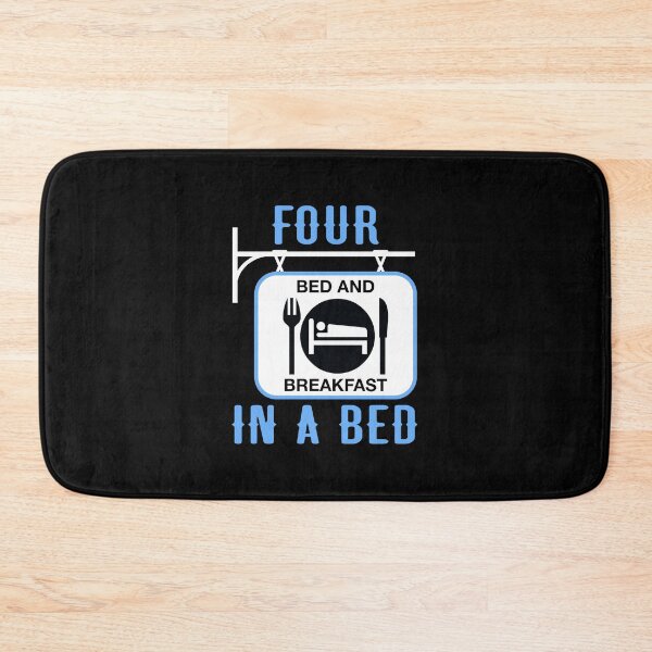 Item preview, “Four In A Bed” Hanging Sign (on Black) designed and sold by PawsitiveMum3.