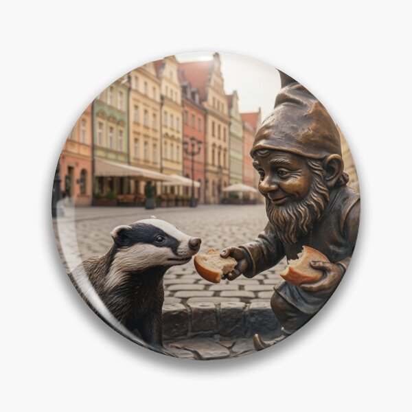 Item preview, Badger Gnome Art Print – Badger Lover Gift, Poland Travel Decor designed and sold by Purrfecta.