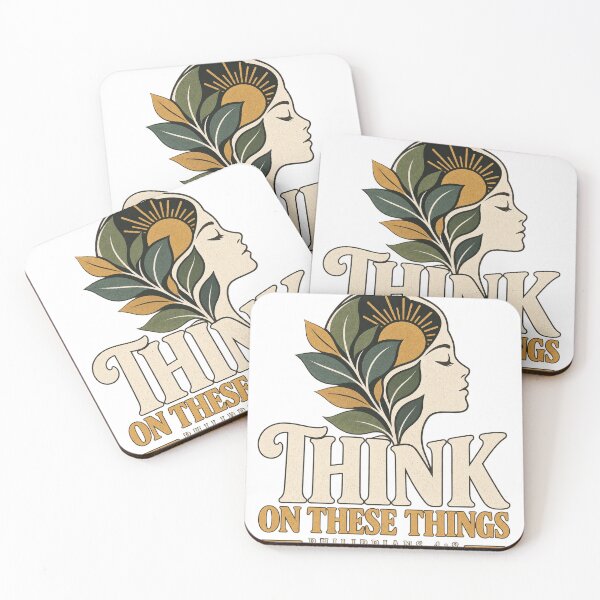 Item preview, Think On These Things – Philippians 4:8 Bible Verse designed and sold by FaithArt777.