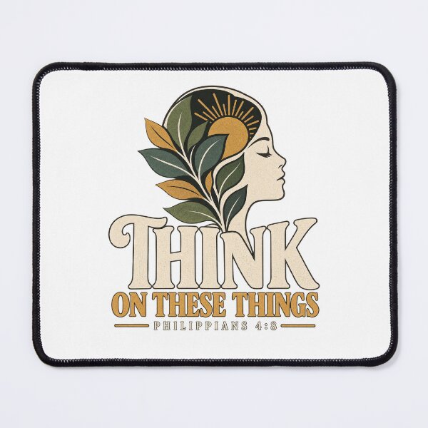 Item preview, Think On These Things – Philippians 4:8 Bible Verse designed and sold by FaithArt777.