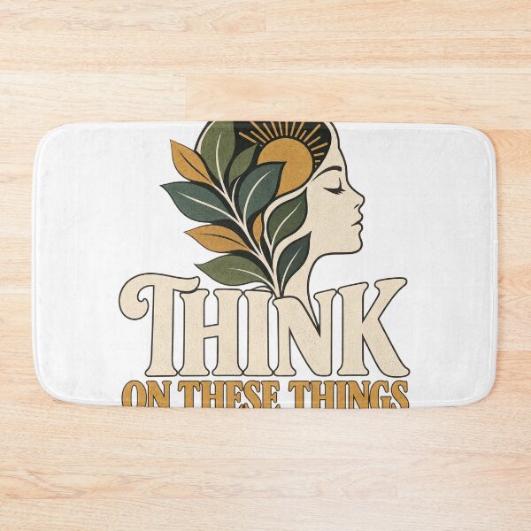 Item preview, Think On These Things – Philippians 4:8 Bible Verse designed and sold by FaithArt777.