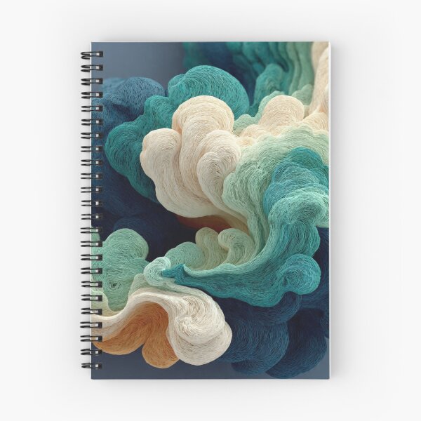 Item preview, Macro Thread Clouds In Teal And Peach designed and sold by Aliforall.