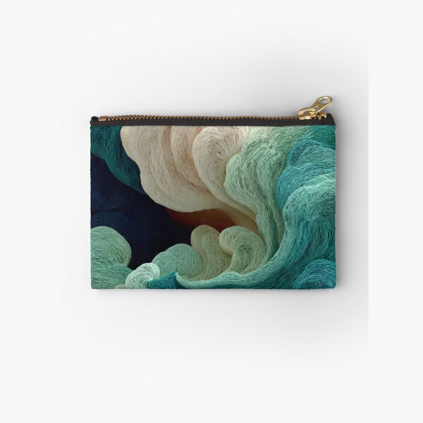 Item preview, Macro Thread Clouds In Teal And Peach designed and sold by Aliforall.