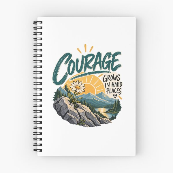 Item preview, Courage Grows in Hard Places – Inspirational Mountain Flower designed and sold by FaithArt777.