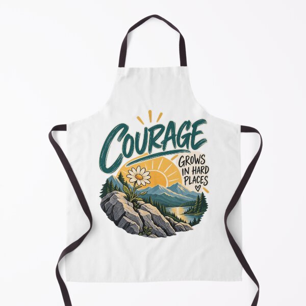 Item preview, Courage Grows in Hard Places – Inspirational Mountain Flower designed and sold by FaithArt777.