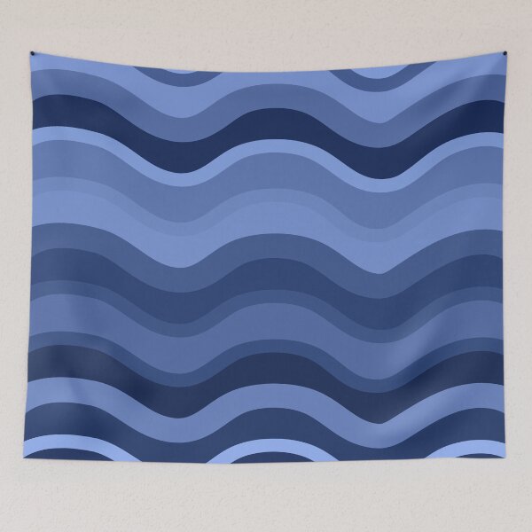 Item preview, Blue Waves Seamless Pattern - Abstract Ocean Wave Aesthetic 2 designed and sold by ZorianArt.