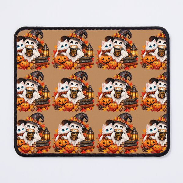 Item preview, Spooky Coffee Cat – Cozy Autumn Halloween designed and sold by Tianjie-Yishu.