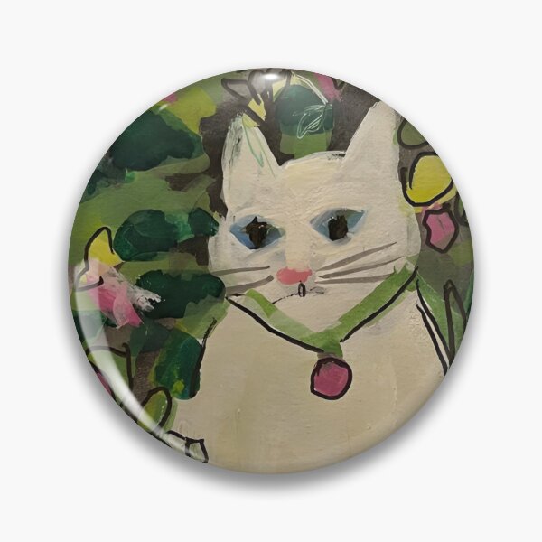 Item preview, Elegant White Kitty in Green Garden designed and sold by startruth.