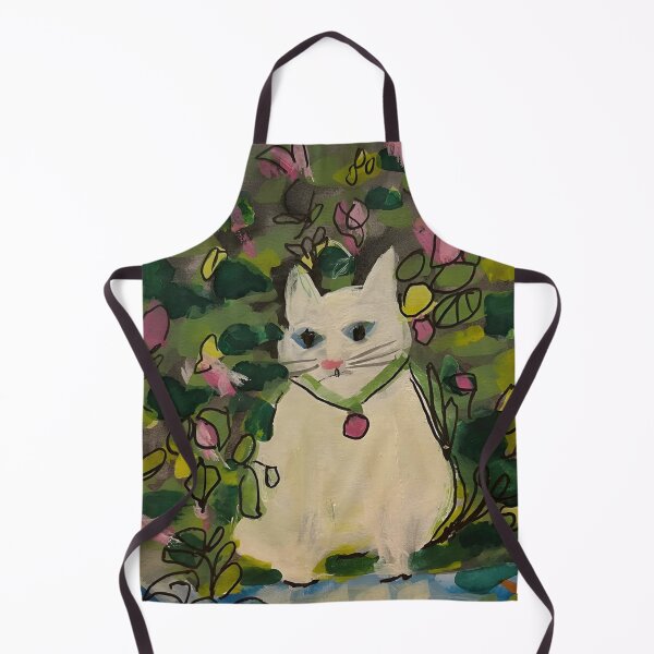 Item preview, Elegant White Kitty in Green Garden designed and sold by startruth.