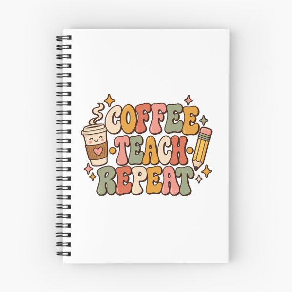 Item preview, Coffee Teach Repeat Shirt – Funny Teacher T-Shirt, Groovy Back to School Teacher Tee designed and sold by 1DreamerShop.