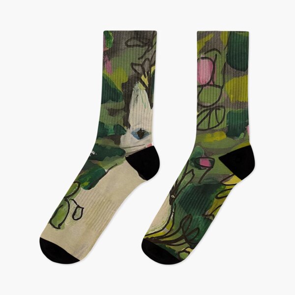Item preview, Elegant White Kitty in Green Garden designed and sold by startruth.