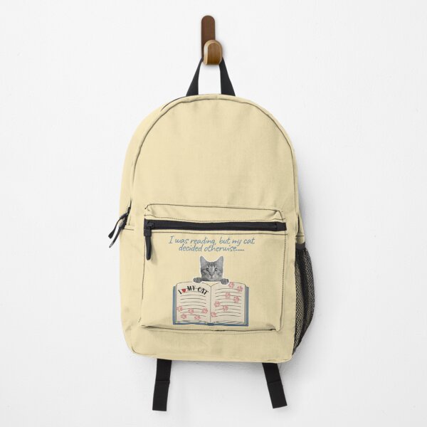 Item preview, Funny Cat Reader Design – I Was Reading But My Cat Decided Otherwise Cute Kitty Art designed and sold by Evelashop.