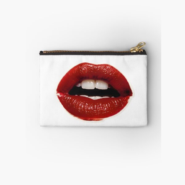 Item preview, Vintage 80s Glamour Glossy Red Lips designed and sold by HALONproducts.