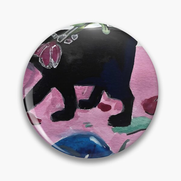 Item preview, Playful Black Kitty & Fallen Blue Pot designed and sold by startruth.