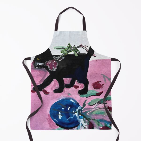 Item preview, Playful Black Kitty & Fallen Blue Pot designed and sold by startruth.