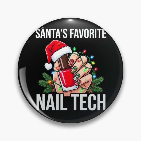 Item preview, Santa's Favorite Nail Tech Christmas Nail Art Polish Santa Hat Holiday Beauty Design designed and sold by 519xdesign.