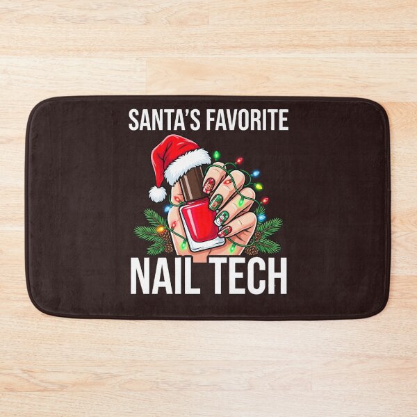 Item preview, Santa's Favorite Nail Tech Christmas Nail Art Polish Santa Hat Holiday Beauty Design designed and sold by 519xdesign.
