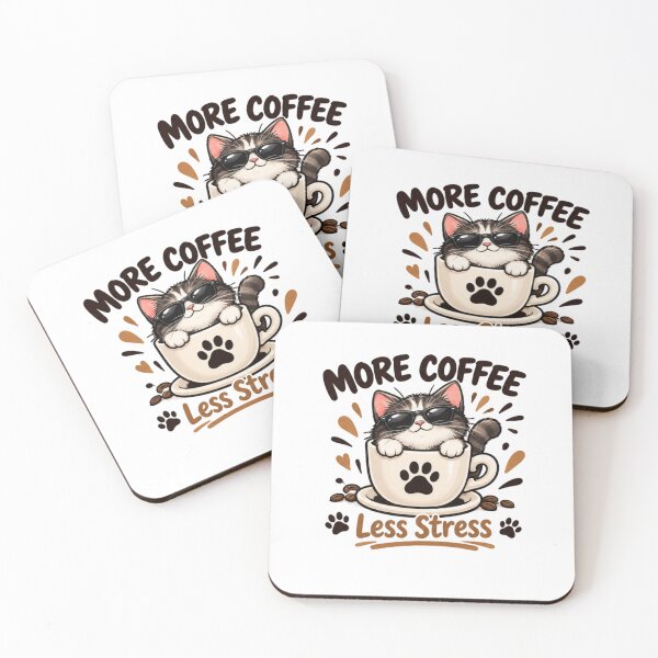 Item preview, More coffee, less stress designed and sold by StikerParaTodo.