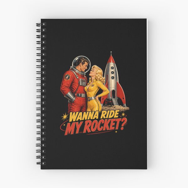 Item preview, Wanna Ride My Rocket? - Retro Sci-Fi Astronaut Couple designed and sold by Quantum Fashion.