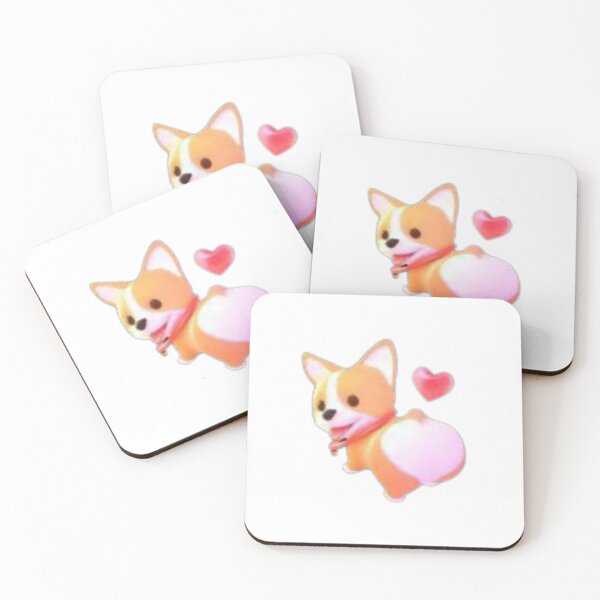 Item preview, Cute Kawaii Corgi Puppy Dog with Hearts Illustration designed and sold by Jani045.