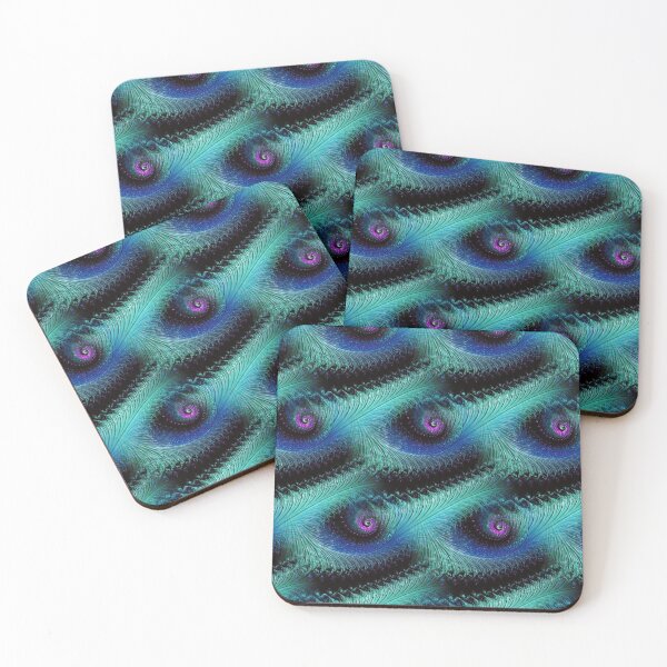 Item preview, Peacock abstract fractal swirls designed and sold by KingsArtworx 2.