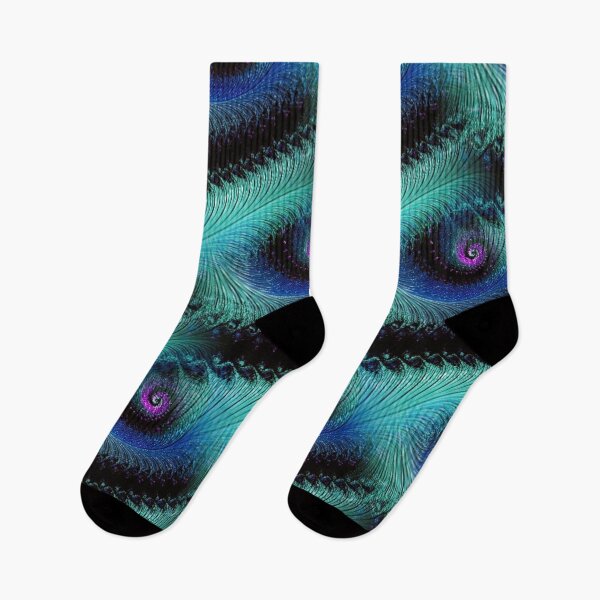 Item preview, Peacock abstract fractal swirls designed and sold by KingsArtworx 2.