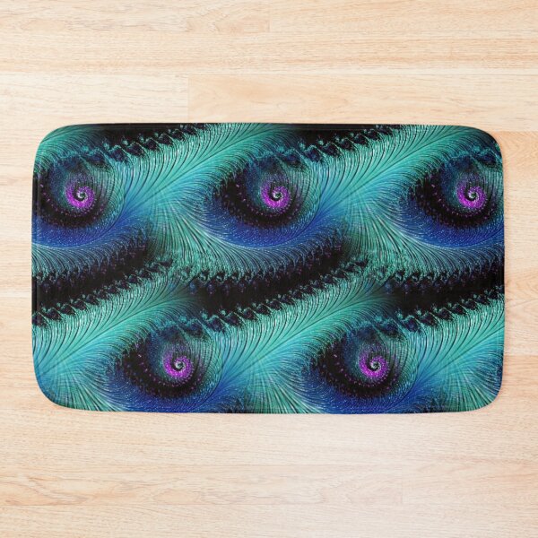 Item preview, Peacock abstract fractal swirls designed and sold by KingsArtworx 2.