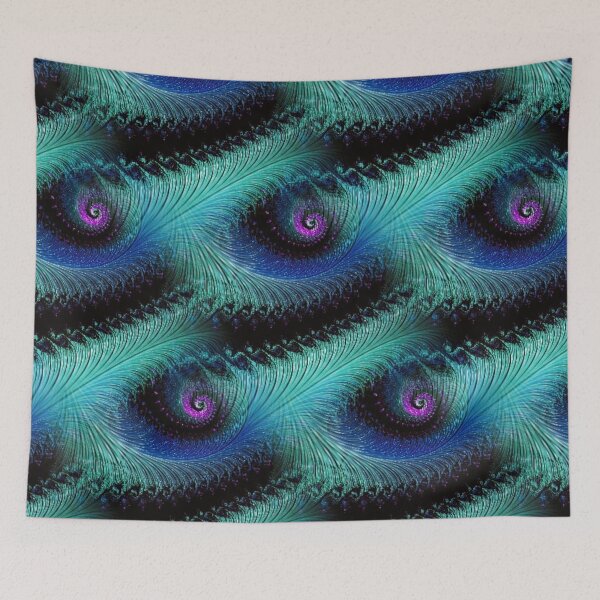 Item preview, Peacock abstract fractal swirls designed and sold by KingsArtworx 2.