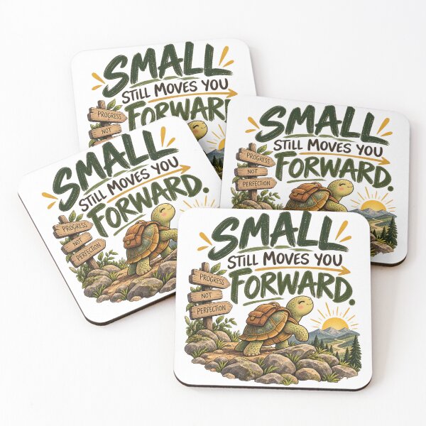 Item preview, Small Still Moves You Forward – Turtle Progress Motivation designed and sold by FaithArt777.