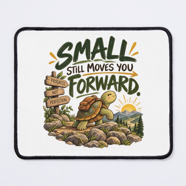 Item preview, Small Still Moves You Forward – Turtle Progress Motivation designed and sold by FaithArt777.