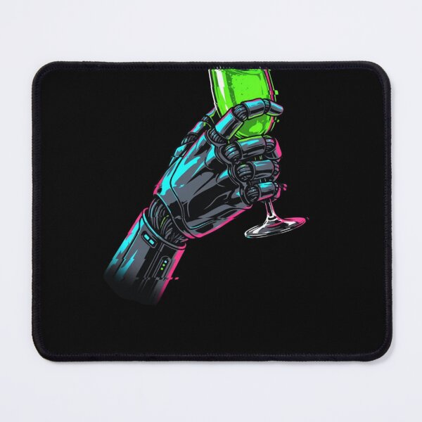 Item preview, Cybernetic Champagne Toast 2027 - Edgy Futuristic Tee designed and sold by wyzin39.