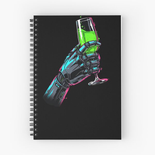 Item preview, Cybernetic Champagne Toast 2027 - Edgy Futuristic Tee designed and sold by wyzin39.