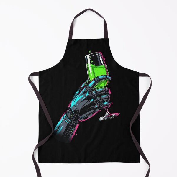 Item preview, Cybernetic Champagne Toast 2027 - Edgy Futuristic Tee designed and sold by wyzin39.