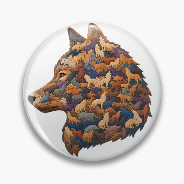 Item preview, Interlocking Wooden Wolf Jigsaw Puzzle Art2 designed and sold by VisualVerseLab.
