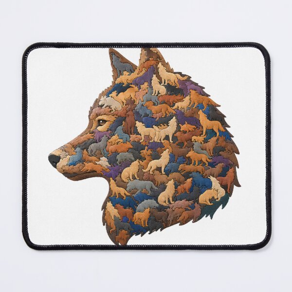 Item preview, Interlocking Wooden Wolf Jigsaw Puzzle Art2 designed and sold by VisualVerseLab.