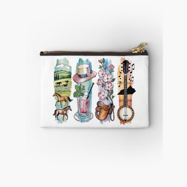 Item preview, Kentucky Bluegrass Watercolor – Horses, Julep & Banjo designed and sold by Marie Gems.