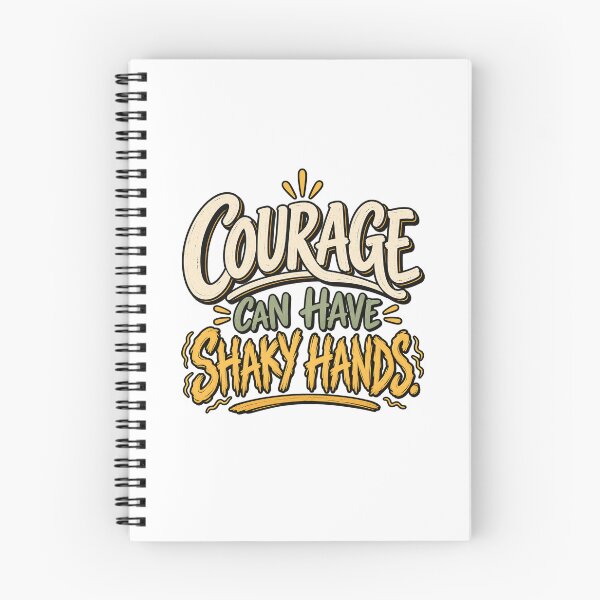 Item preview, Courage Can Have Shaky Hands – Motivational Courage Quote designed and sold by FaithArt777.