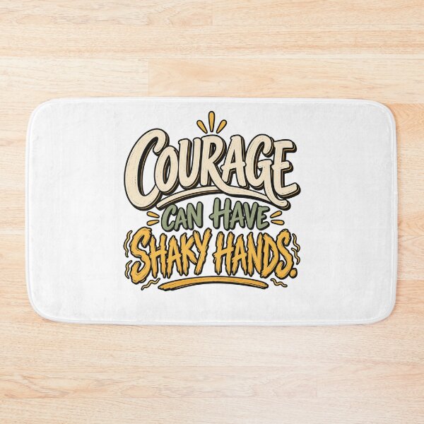 Item preview, Courage Can Have Shaky Hands – Motivational Courage Quote designed and sold by FaithArt777.