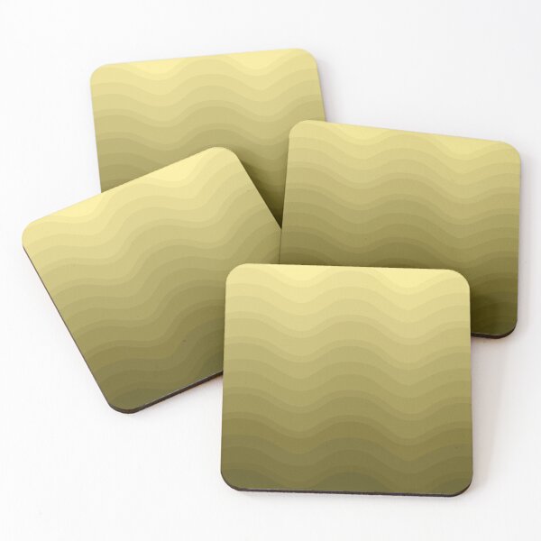 Item preview, Gold Olive Waves Gradient Pattern - Abstract Khaki Ombre Wave Aesthetic designed and sold by ZorianArt.