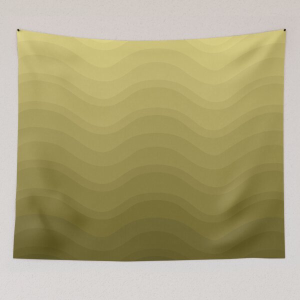 Item preview, Gold Olive Waves Gradient Pattern - Abstract Khaki Ombre Wave Aesthetic designed and sold by ZorianArt.