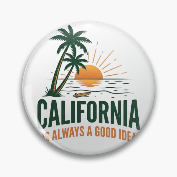 Item preview, California Is Always A Good Idea Vintage Palm Tree Sunset Retro Art designed and sold by mood-draftsman.