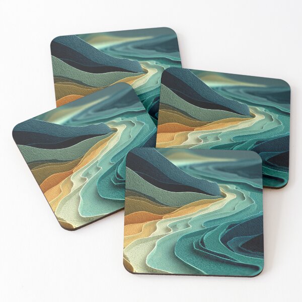 Item preview, Abstract Paper Cut Topography With Deep Valleys designed and sold by Aliforall.