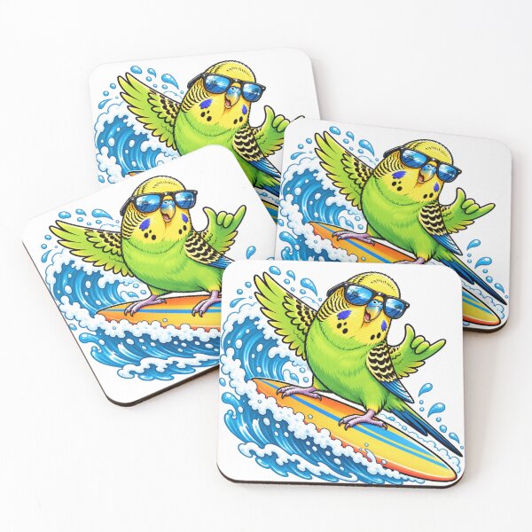 Artikelvorschau, Surfender Vogel – Lustiger Sommer Vogel auf Surfbrett entworfen und verkauft von Gletschie.